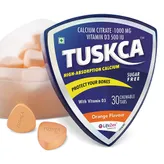 Tuskca Orange Flavour Chewable, 30 Tablets, Pack of 1