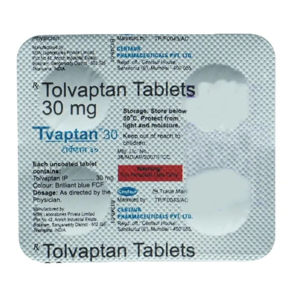 TVAPTAN 30MG TABLET, Pack of 4 TABLETS