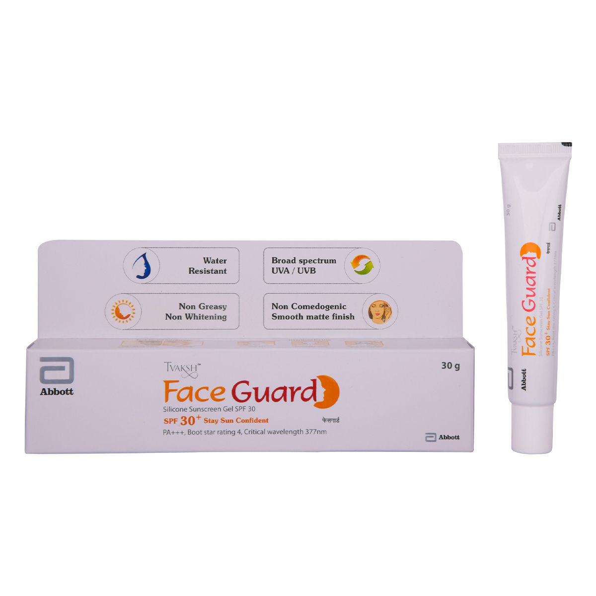 Buy Tvaksh Face Guard SPF 30+ PA+++ Silicon Sunscreen Gel, 30 gm Online