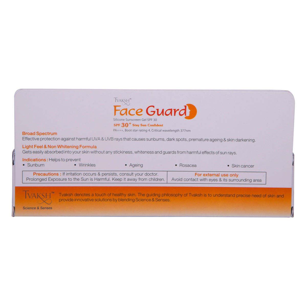 Tvaksh Face Guard SPF 30+ PA+++ Sunscreen Gel, 30 gm Price, Uses, Side