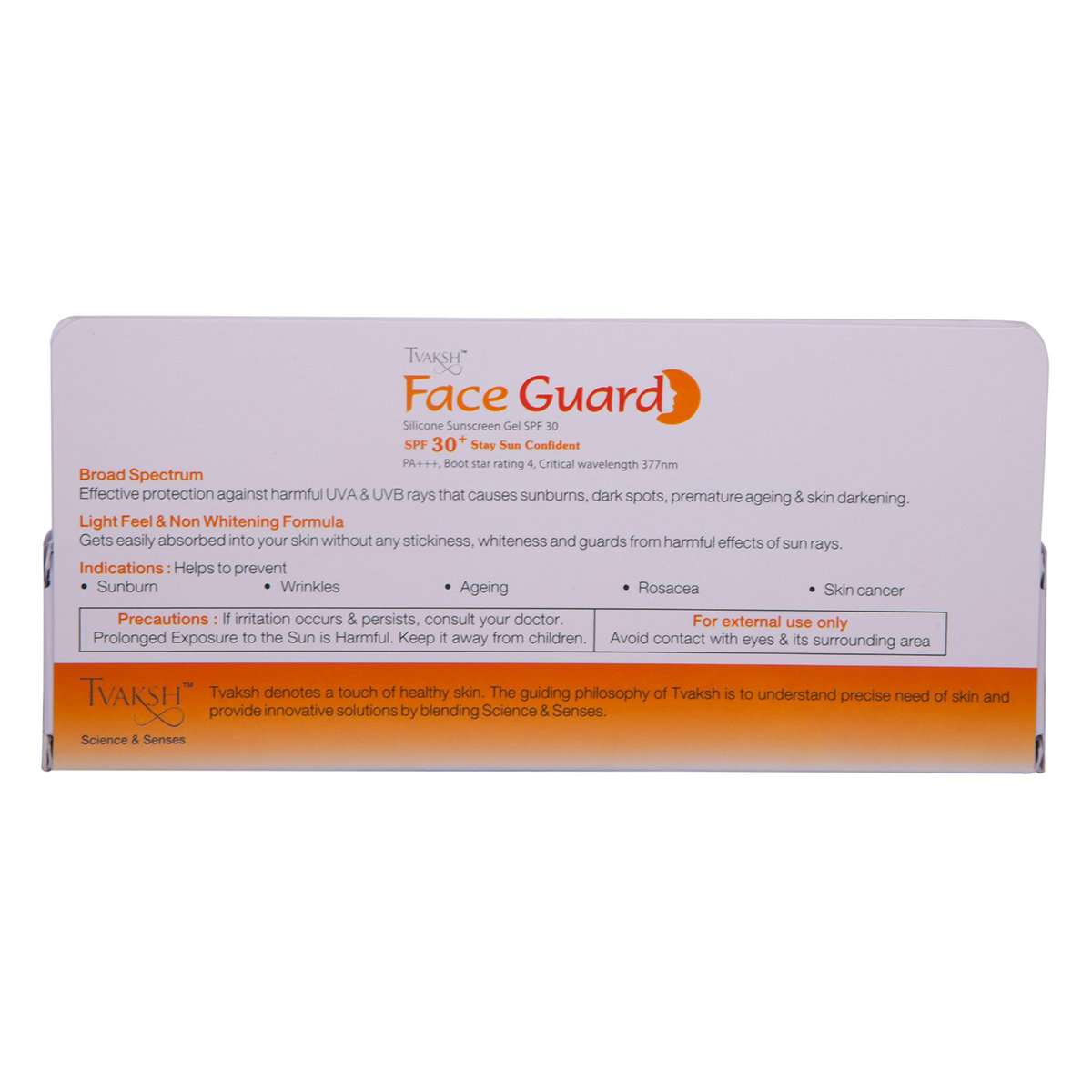 Tvaksh Face Guard SPF 30+ PA+++ Sunscreen Gel, 30 gm, Pack of 1 Tvaksh Face Guard SPF 30+ PA+++ Sunscreen Gel, 30 gm, Pack of 1