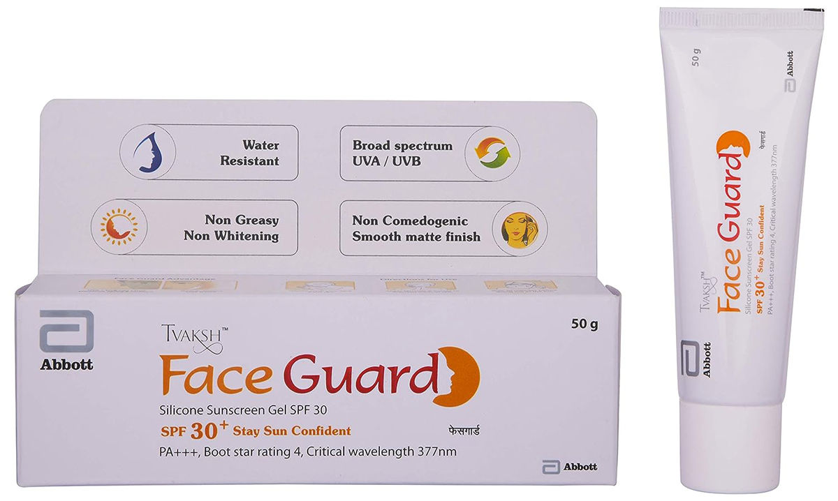 Tvaksh Face Guard SPF 30+ Sunscreen Gel 50 gm Uses, Benefits, Price