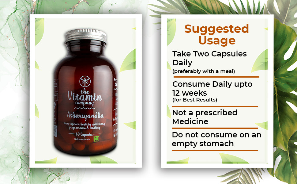 The Vitamin Company Ashwagandha, 60 Capsules, Pack of 1 The Vitamin Company Ashwagandha, 60 Capsules, Pack of 1