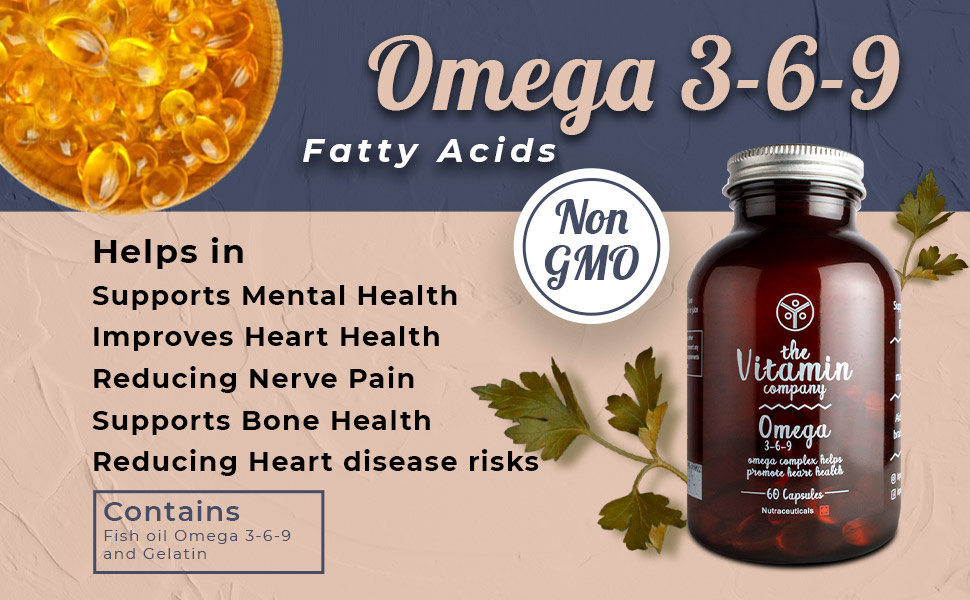 The Vitamin Company Omega 3-6-9, 60 Capsules, Pack of 1 The Vitamin Company Omega 3-6-9, 60 Capsules, Pack of 1