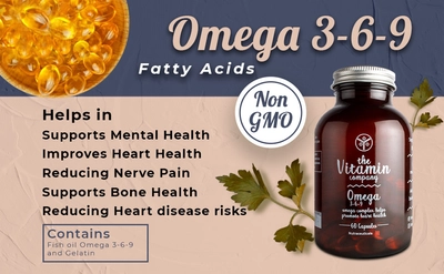 The Vitamin Company Omega 3-6-9, 60 Capsules, Pack of 1