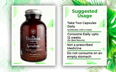 The Vitamin Company Spirulina, 60 Capsules, Pack of 1