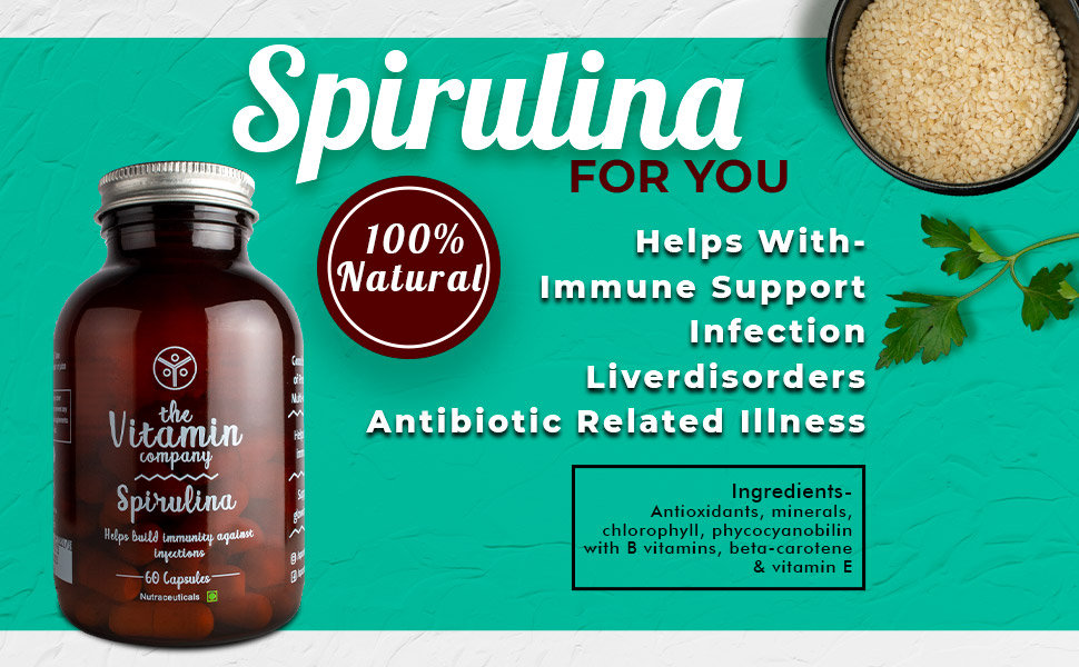 The Vitamin Company Spirulina, 60 Capsules, Pack of 1 The Vitamin Company Spirulina, 60 Capsules, Pack of 1