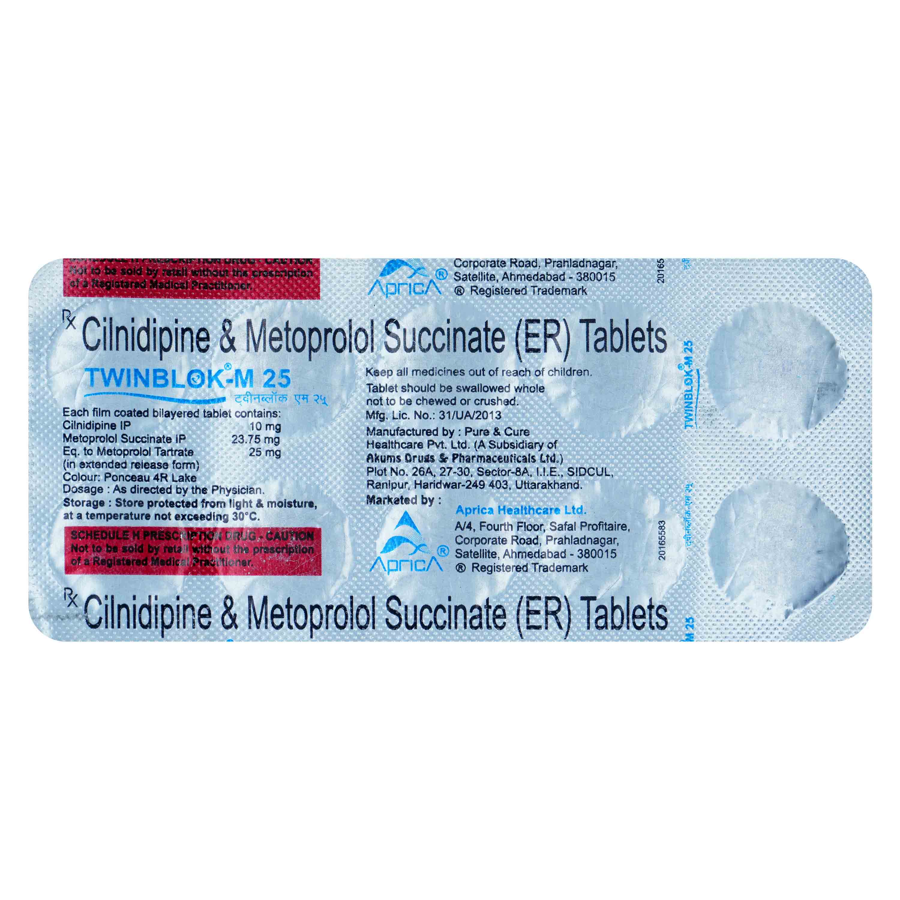 Twinblok-M 25 Tablet 10's, Pack of 10 TabletS Twinblok-M 25 Tablet 10's, Pack of 10 TabletS