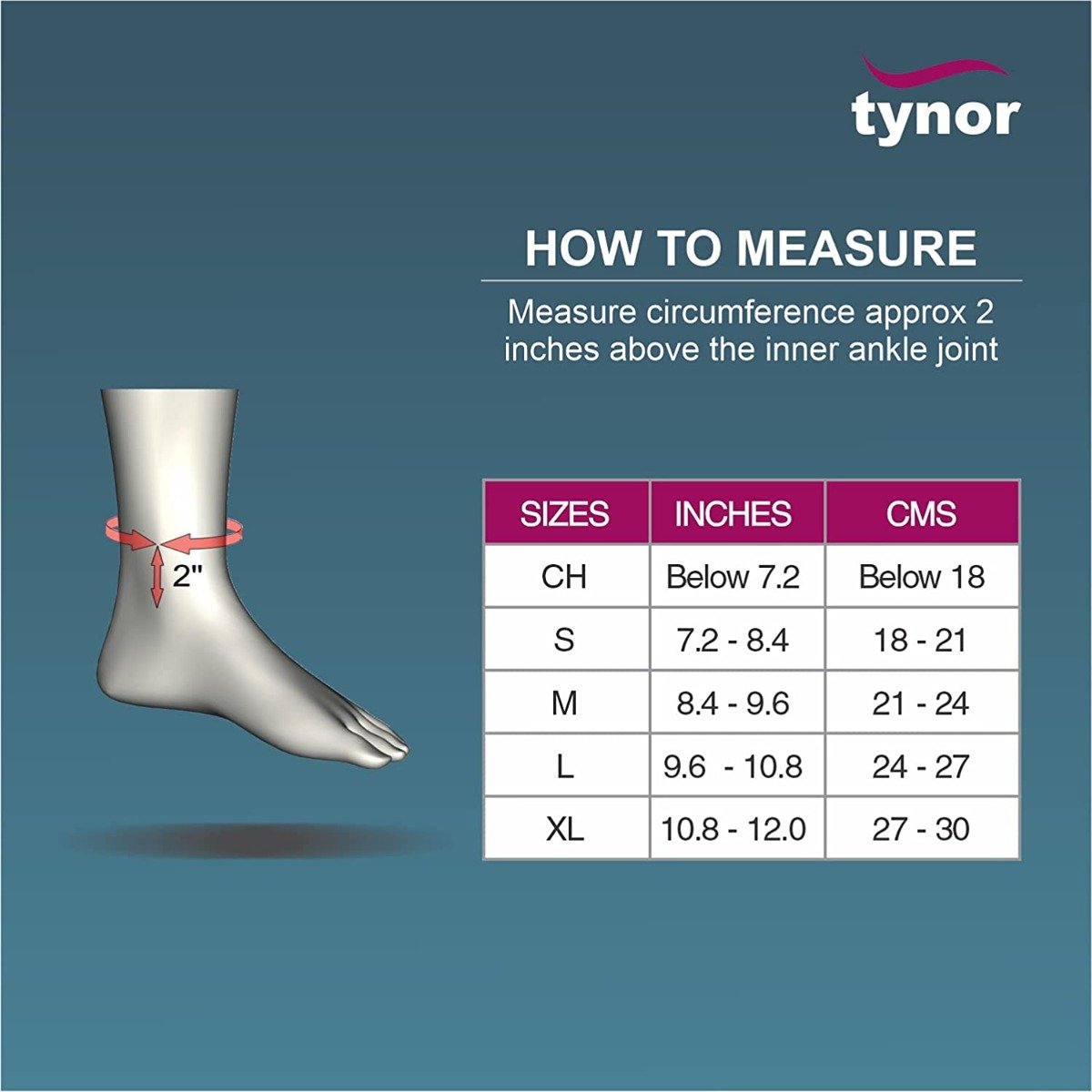 Tynor Ankle Brace Single Medium, 1 Pair, Pack of 1 Tynor Ankle Brace Single Medium, 1 Pair, Pack of 1