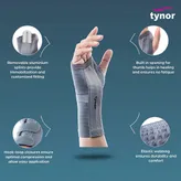 Tynor Elastic Wrist Splint Right XL, 1 Count, Pack of 1