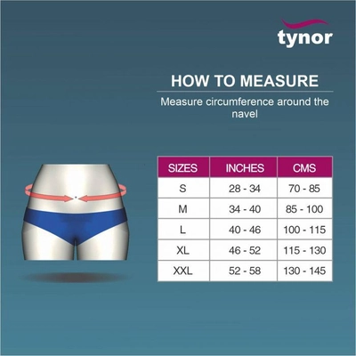 Tynor Contoured Lumbo Sacral Support Belt Medium A07, 1 Count, Pack of 1