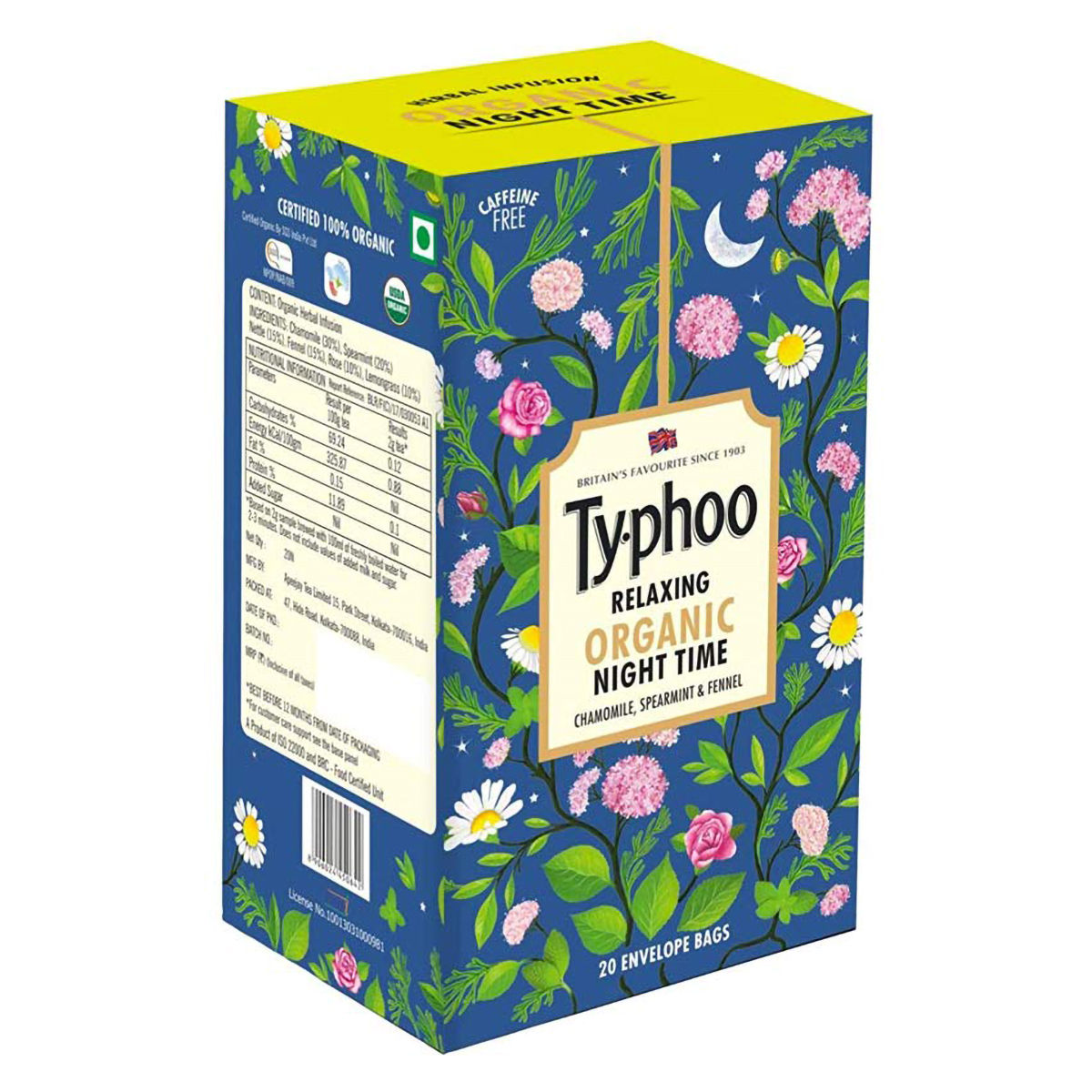 Buy Ty.phoo Relaxing Organic Night Time Tea Bags, 20 Count Online