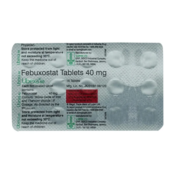 Ubexa 40 mg Tablet 15's, Pack of 15 TabletS