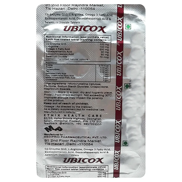 Ubicox Tablet 10's, Pack of 10 TabletS