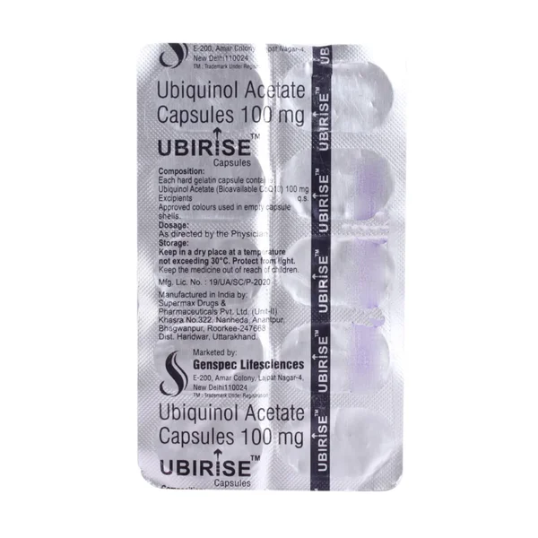Ubirise 100 mg Capsule 10's, Pack of 10 CapsuleS