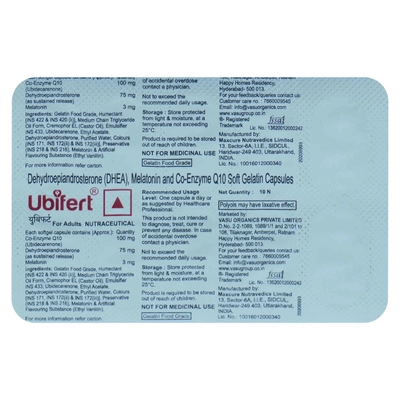 Ubifert Softgel Capsule 10's, Pack of 10 SoftgelsS