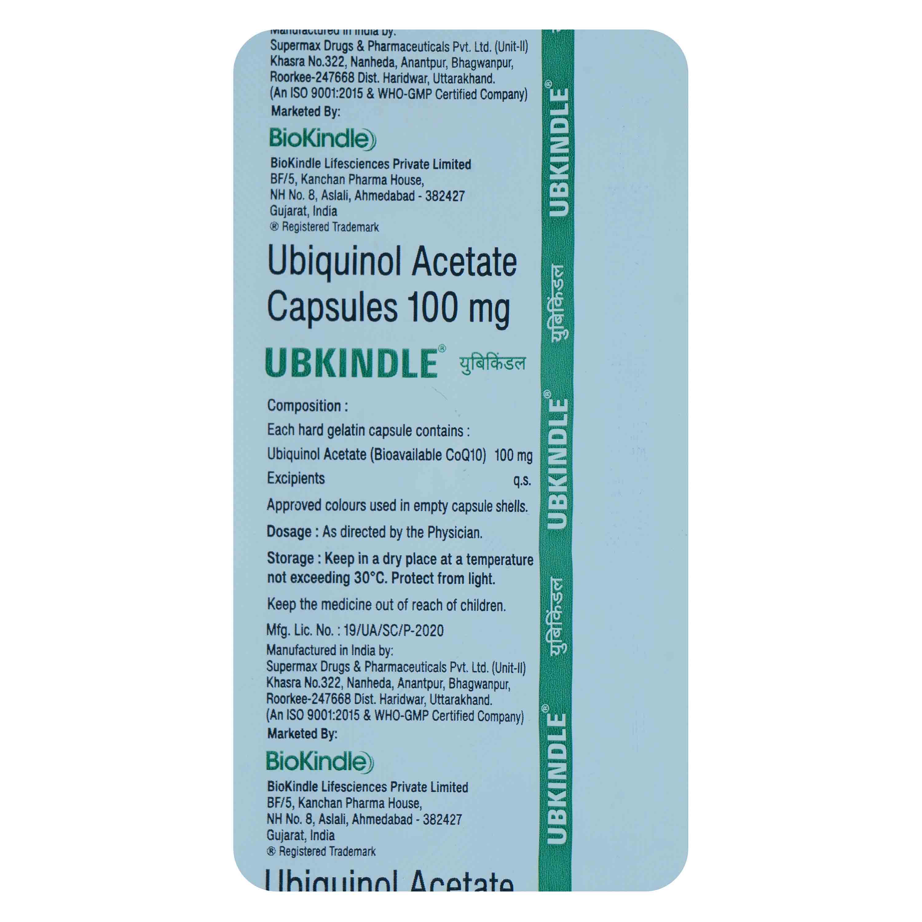 Buy Ubkindle Capsule 10's Online