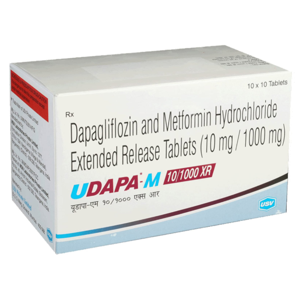 Udapa-M 10/1000 XR Tablet 10's, Pack of 10 TabletS Udapa-M 10/1000 XR Tablet 10's, Pack of 10 TabletS