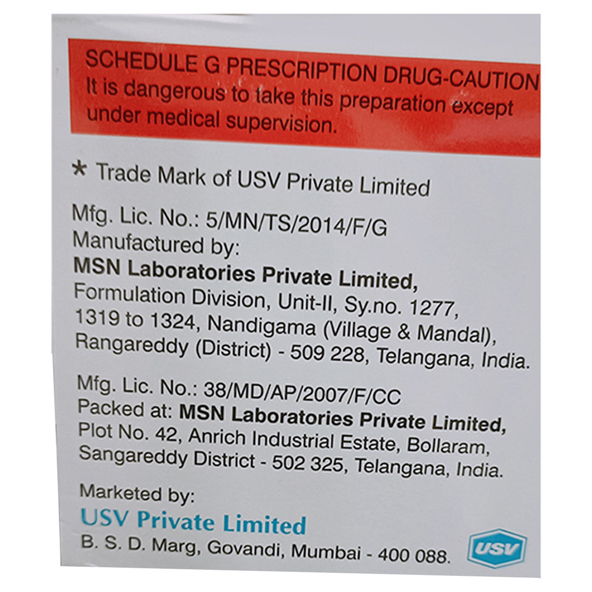 Udapa-M 10/500 XR Tablet 10's, Pack of 10 TabletS Udapa-M 10/500 XR Tablet 10's, Pack of 10 TabletS