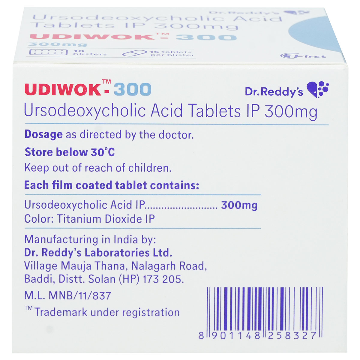 Udiwok 300 Tablet 15's, Pack of 15 TABLETS Udiwok 300 Tablet 15's, Pack of 15 TABLETS