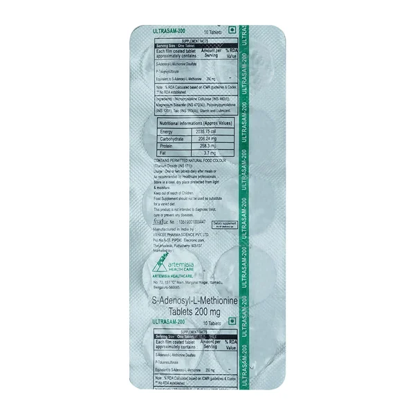 Ultrasam-200 Tablet 10's