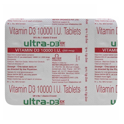 New Ultra D3 10K Tablet 15's, Pack of 15 TABLETS