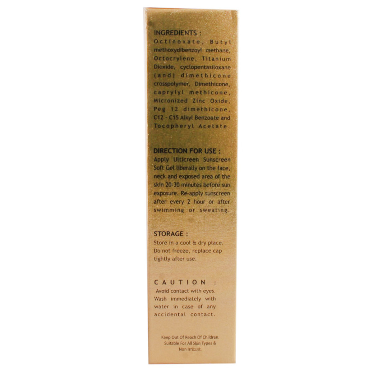 Ulticreen SPF 40 PA+++ Gel 50 gm, Pack of 1 Ulticreen SPF 40 PA+++ Gel 50 gm, Pack of 1