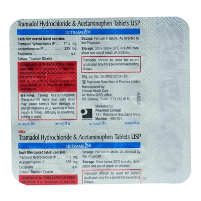 Ultramed Tablet 15's, Pack of 15 TabletS