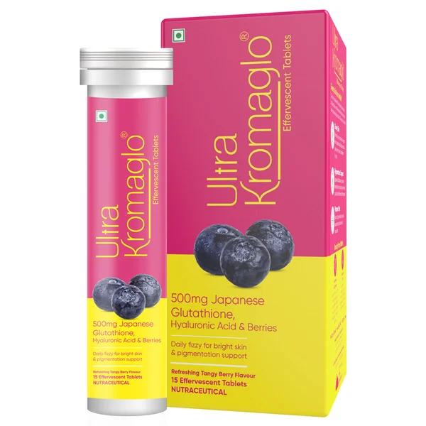 Ultra Kromaglo Blue Berry Flavour Effervescent Tablet 15's
