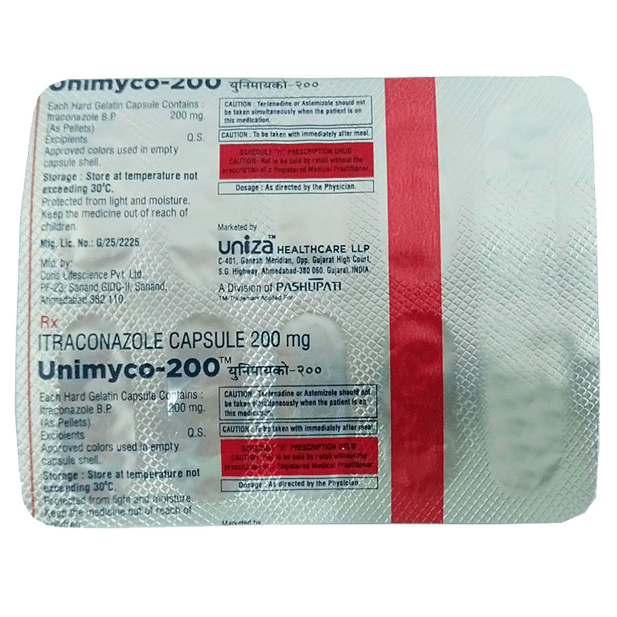 Unimyco-200 Capsule 10's, Pack of 10 CapsuleS Unimyco-200 Capsule 10's, Pack of 10 CapsuleS
