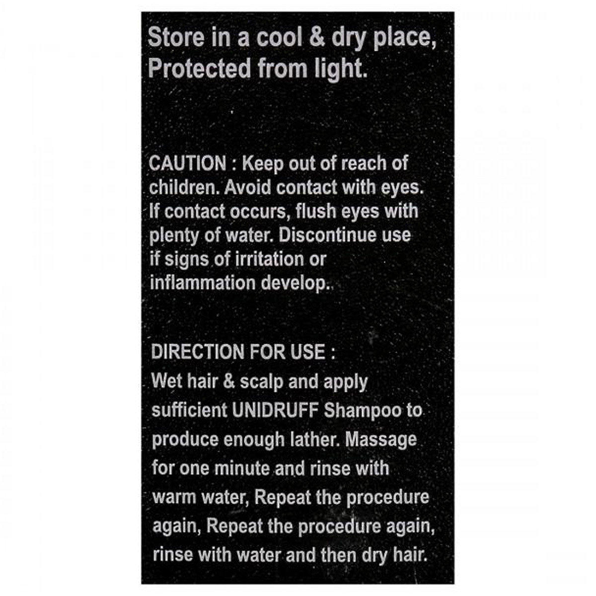 Unidruff Shampoo 60 ml, Pack of 1 Shampoo Unidruff Shampoo 60 ml, Pack of 1 Shampoo