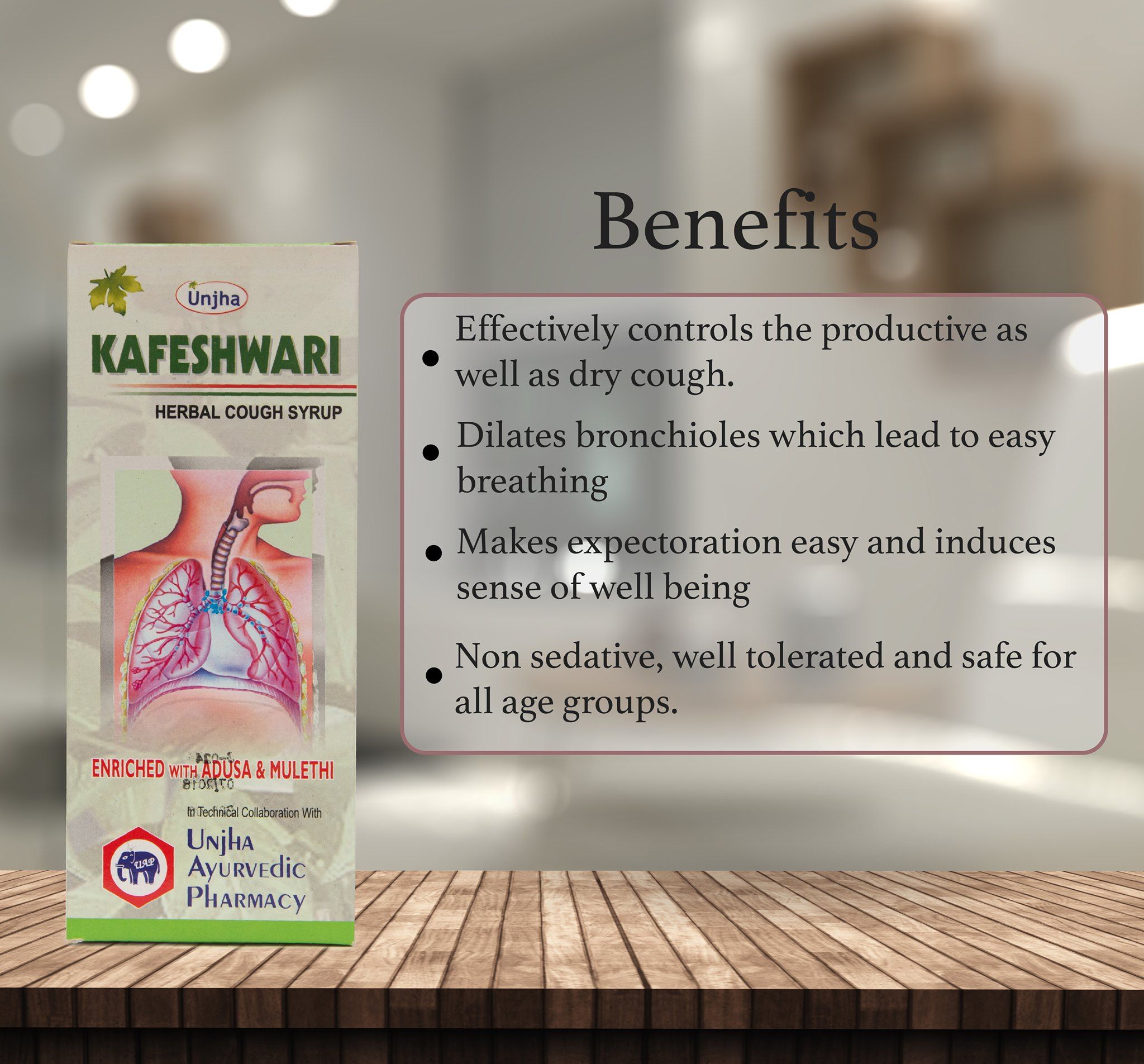 Unjha Kafeshwari Syrup, 400 ml Price, Uses, Side Effects, Composition