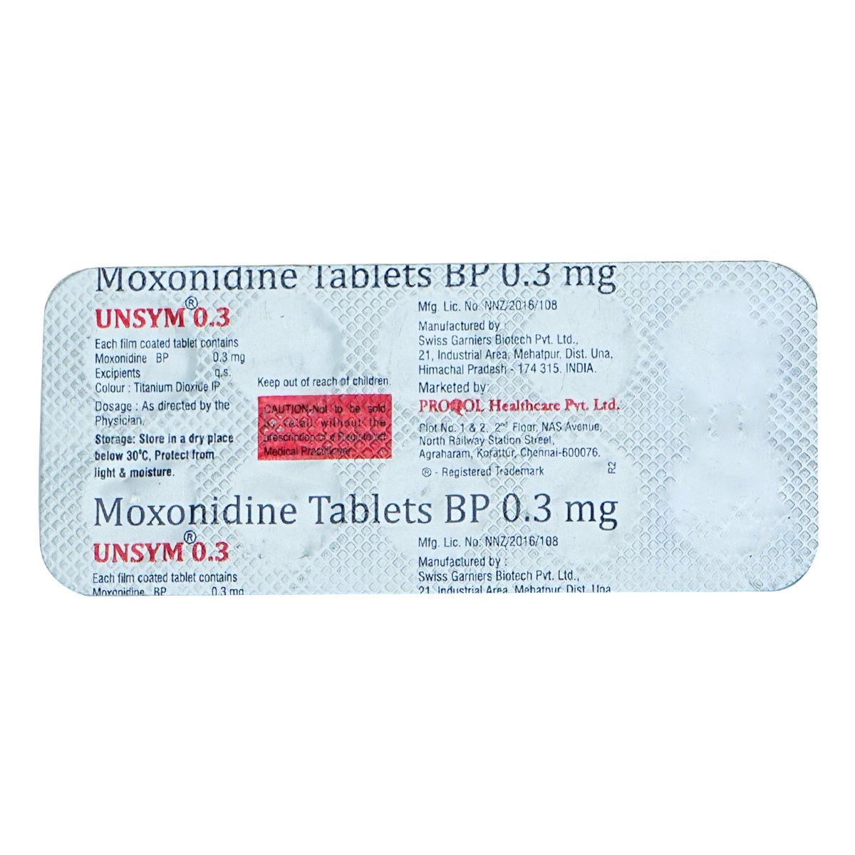 Unsym 0.3 mg Tablet 10's, Pack of 10 TabletS Unsym 0.3 mg Tablet 10's, Pack of 10 TabletS