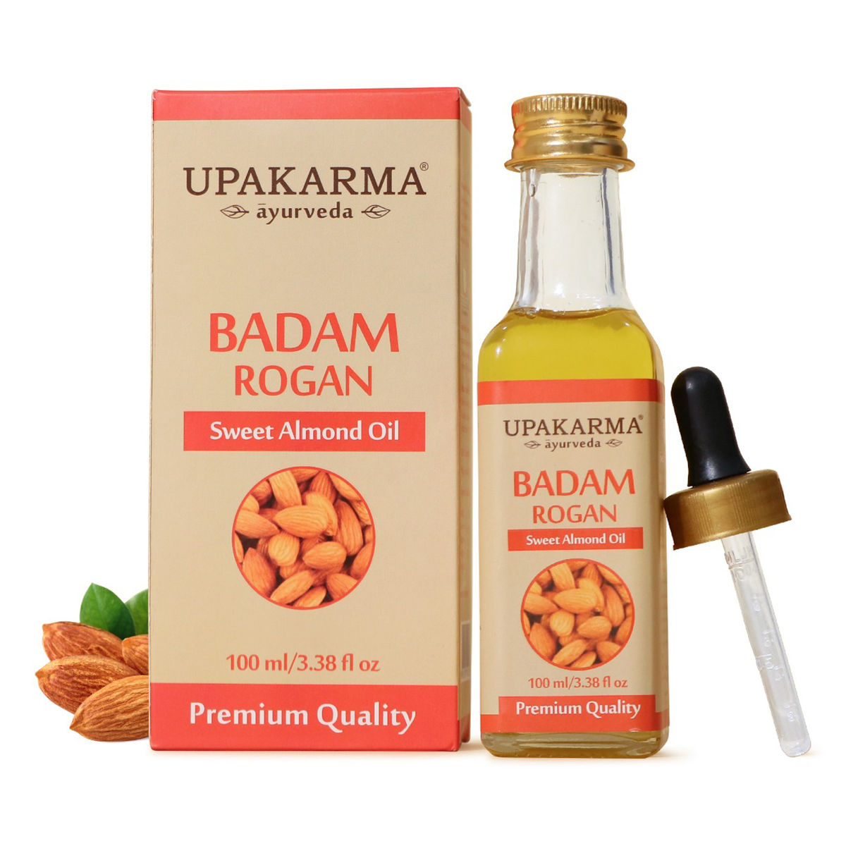 Buy Upakarma Ayurveda Badam Rogan Sweet Almond Oil, 100 ml Online