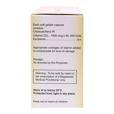 Uprise-D3 60K Capsule 8's, Pack of 8 CAPSULES