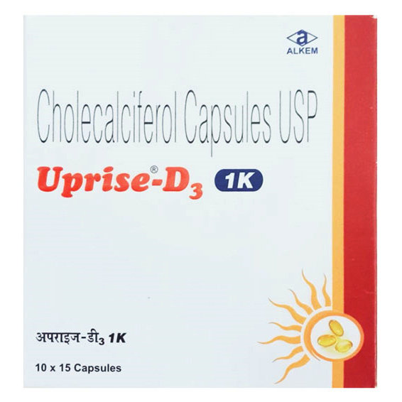 Uprise-D3 1K Softgel Capsule 15's, Pack of 15 Uprise-D3 1K Softgel Capsule 15's, Pack of 15