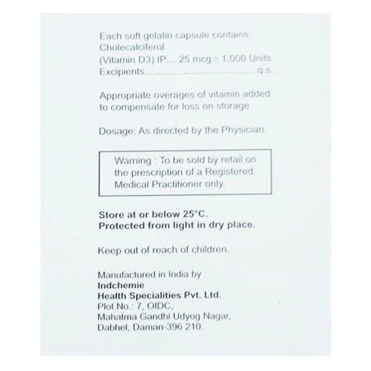 Uprise-D3 1K Softgel Capsule 15's, Pack of 15 Uprise-D3 1K Softgel Capsule 15's, Pack of 15