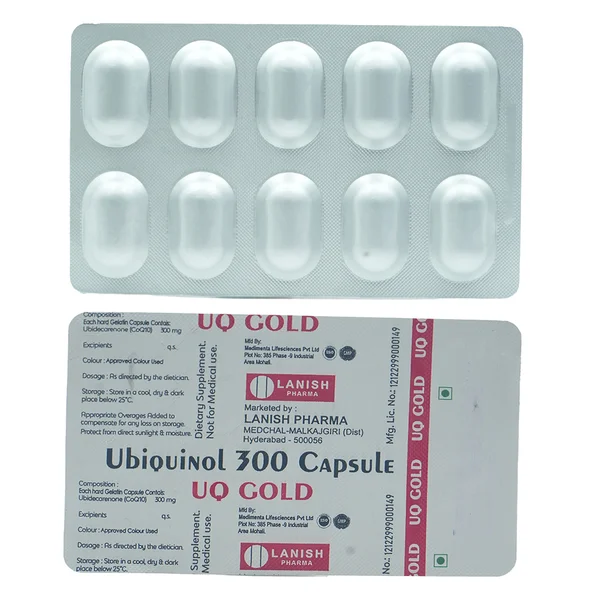 UQ Gold Capsule 10's, Pack of 10 CapsuleS