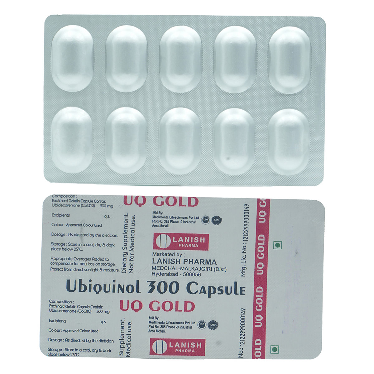 UQ Gold Capsule 10's, Pack of 10 CapsuleS UQ Gold Capsule 10's, Pack of 10 CapsuleS