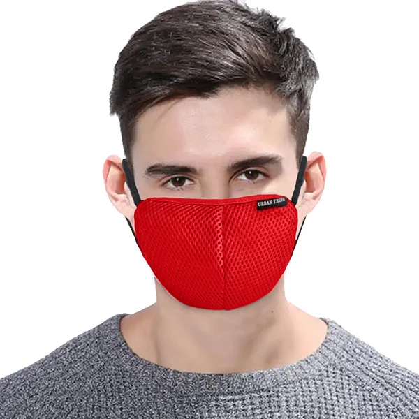 Urban Tribe Anti Microbial Safety Face Mask Red (Backpack)