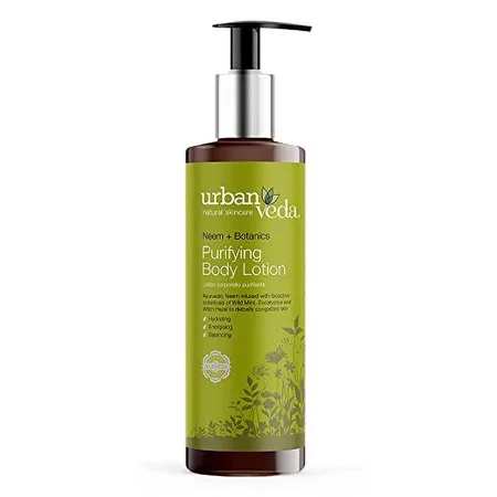 Urban Veda Purifying Body Lotion 250 ml | Neem, Wild Mint, Eucalyptus, Witch Hazel | Detoxifies Congested Skin | Hydrates & Energises Skin | Lightweight Formula