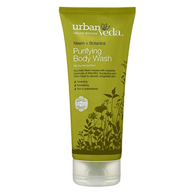 Urban Veda Neem Purifying Body Wash 200 ml | Ayurvedic Neem Infused With Witch Hazel, Tea Tree &amp; Mulberry | Skin Cleansing &amp; Revitalising | For Oil Prone Skin, Pack of 1