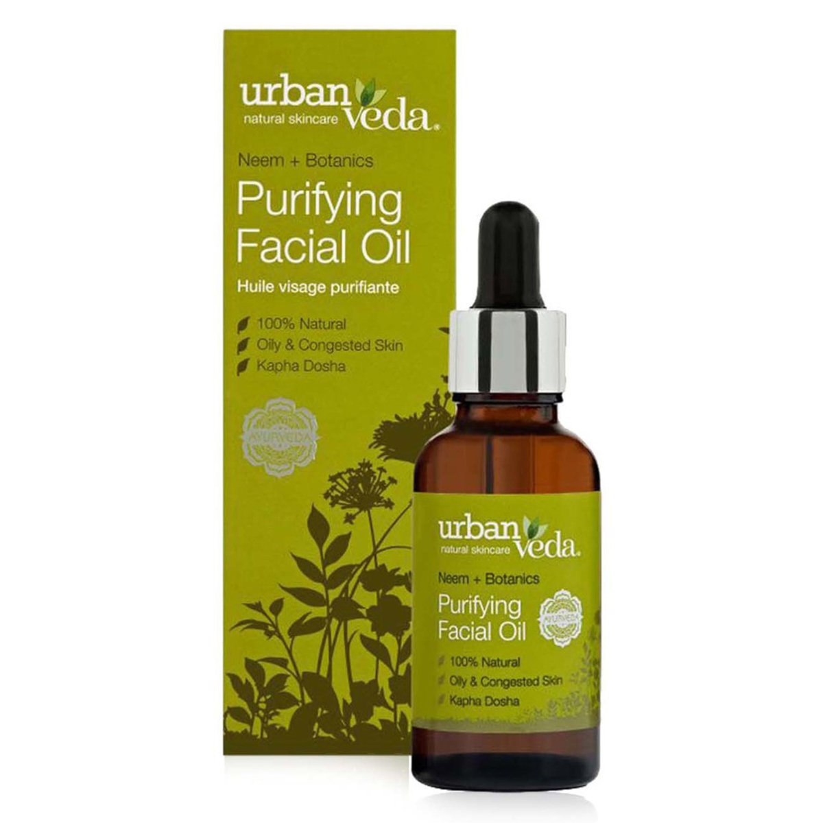 Urban Veda Purifying Facial Oil 30 ml | 100% Natural | Clarifying & Calming Fcaial Oil | For Oily & Congested Skin, Pack of 1 Urban Veda Purifying Facial Oil 30 ml | 100% Natural | Clarifying & Calming Fcaial Oil | For Oily & Congested Skin, Pack of 1