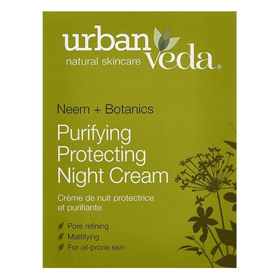 Urban Veda Neem Purifying Protecting Night Cream 50 ml | Helps In Pore Refining | Overnight Hydration | Reduces Excess Oil | For Oil Prone Skin, Pack of 1