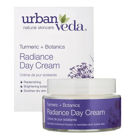 Urban Veda Radiance Day Cream 50 ml | Brightens Skin Tones | Revitalises Dull Skin | Replenishing & Soothing Cream | For Dry Skin