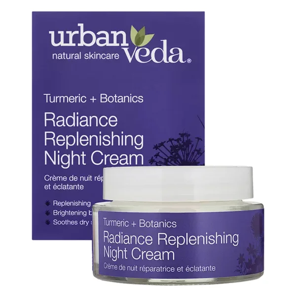 Urban Veda Radiance Replenishing Night Cream 50 ml | Brightens Skin Tones | Replenishing &amp; Soothing Cream | For Dry Skin, Pack of 1