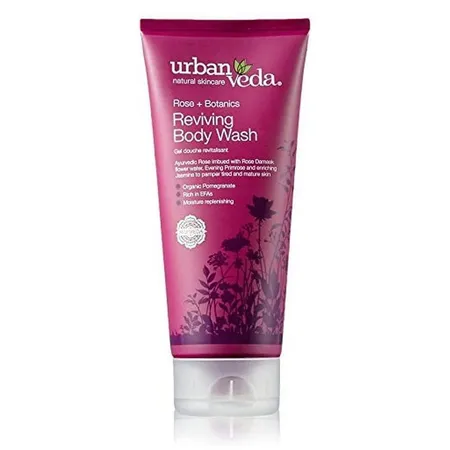 Urban Veda Reviving Rose Body Wash, 200 ml | Pomegranate, Evening Primrose, Rose Damask And Jasmine | Gentle Cleansing | Retain Moisture | For Taut And Tired Skin