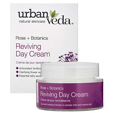 Urban Veda Reviving Rose Day Cream 50 ml | Effective Skin Hydration | Revive Complexion | For Tired & Mature Skin