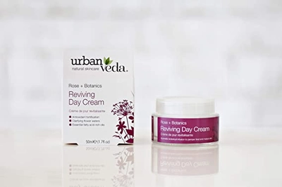 Urban Veda Reviving Rose Day Cream 50 ml | Effective Skin Hydration | Revive Complexion | For Tired &amp; Mature Skin, Pack of 1