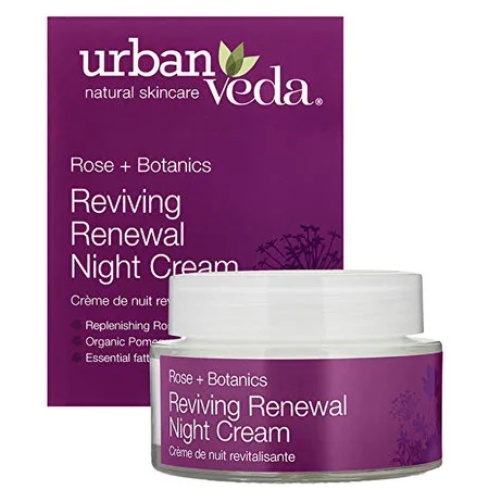 Urban Veda Reviving Renewal Rose Night Cream 50 ml | Rose, Organic Pomegranate juice & Essential Fatty Acids Rich Oil | Revitalizing & Replenishing Cream